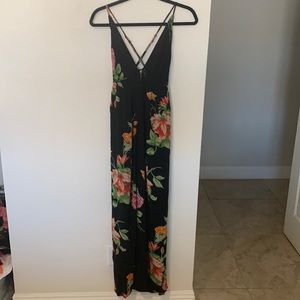Flower Print Maxi Dress